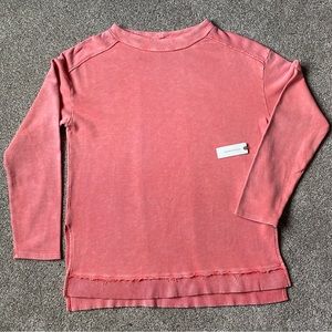 NWT PILCRO Sweatshirt, Women’s Size MED, Coral - ANTHROPOLOGIE